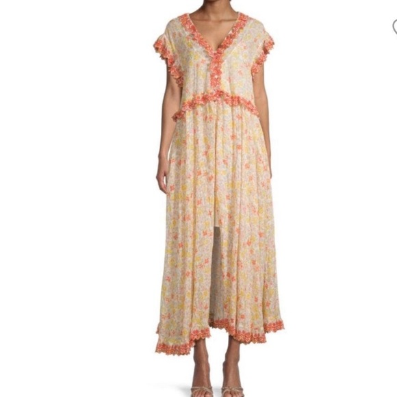 NWT Free People Milania Maxi Dress in Confetti Combo. Size XS - Picture 4 of 10